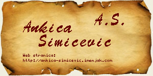 Ankica Simićević vizit kartica